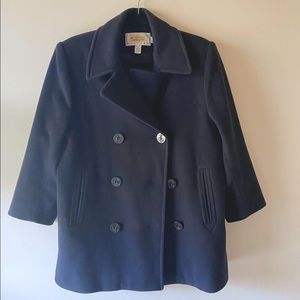 winter jacket ❄️ talbots petites navy pea coat